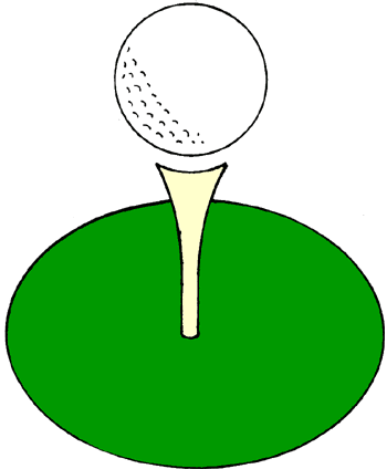 Simple Golf Ball And Tee Clipart A Perfect World Sports - Clip Art Golf (350x424)