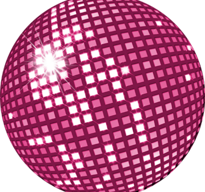 Pink Disco Ball Psd Download - Pink Disco Ball Clipart (400x375)