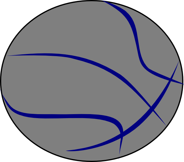 Grey Blue Basketball Clip Art At Clker - Raytown South High School (600x528)