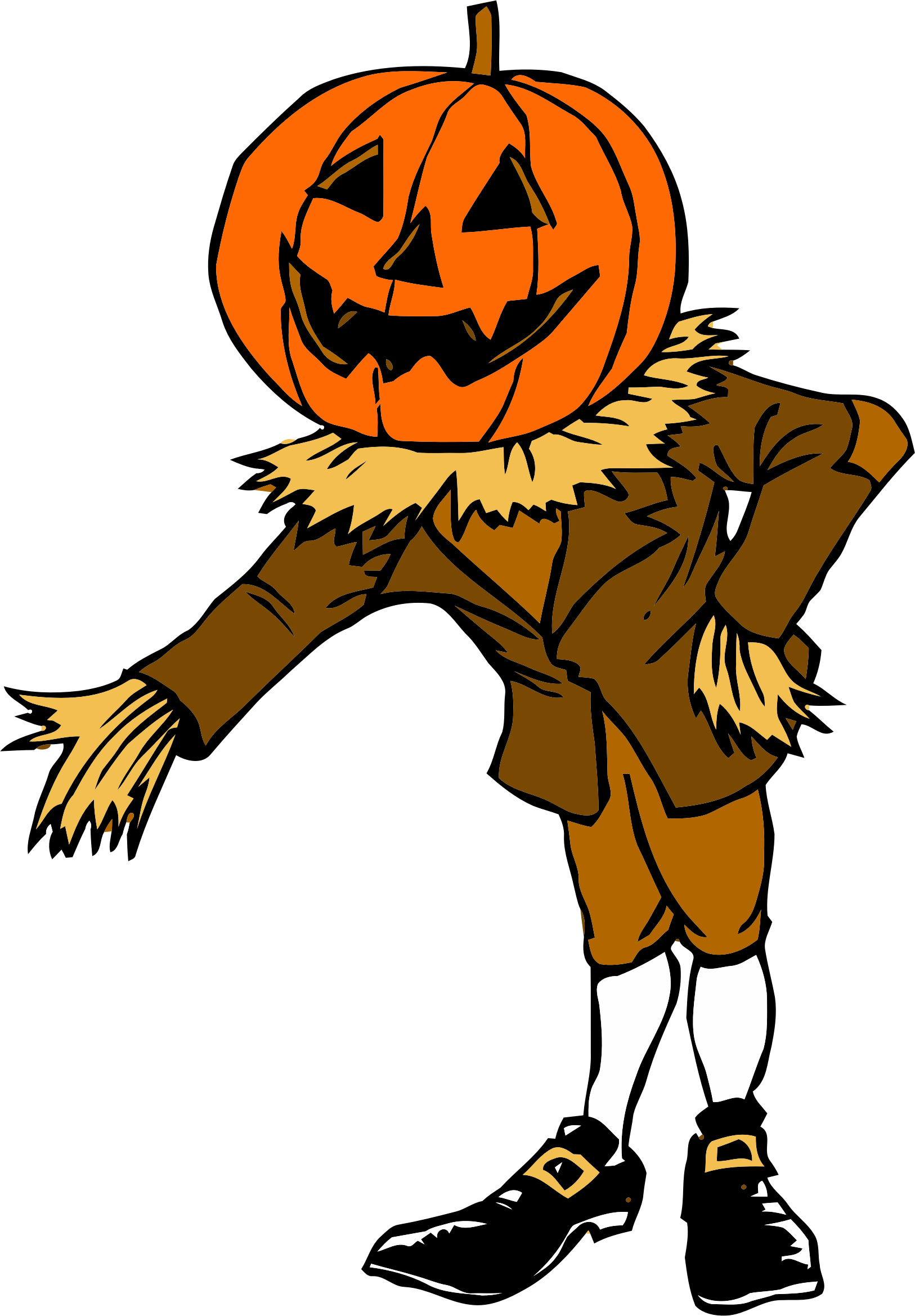 Scary Man Cliparts - Pumpkin Man Coloring Pages (1626x2338)