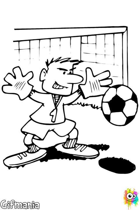 Soccer Goalkeeper - Soccer Goalie Cartoon (480x720)