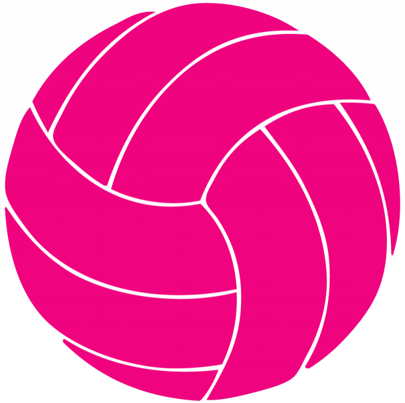 Pink Volleyball Clip Art - Distressed Volleyball Svg (800x796)