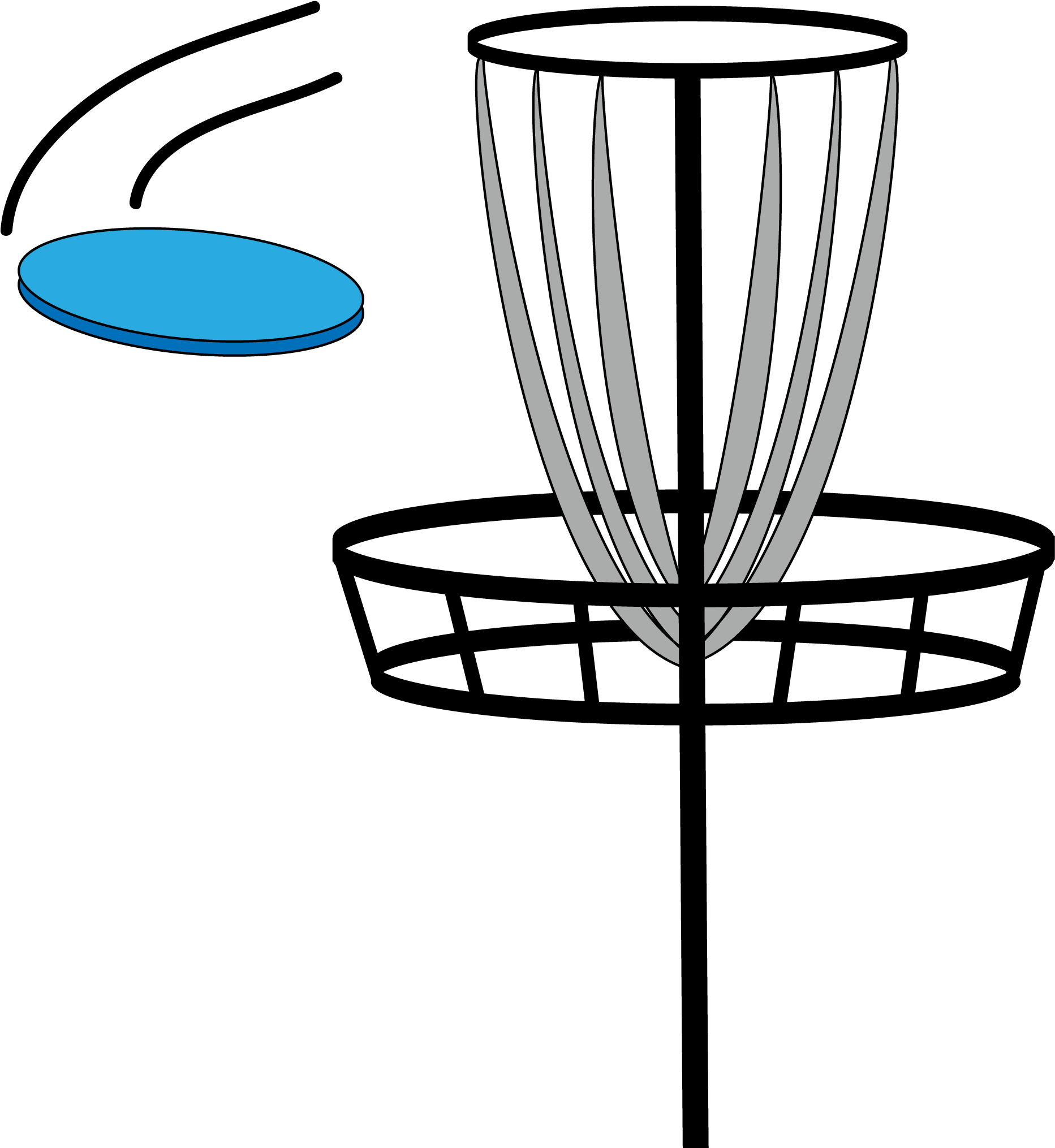 Frisbee Golf Clipart - Clip Art Disk Golf (1890x2032)