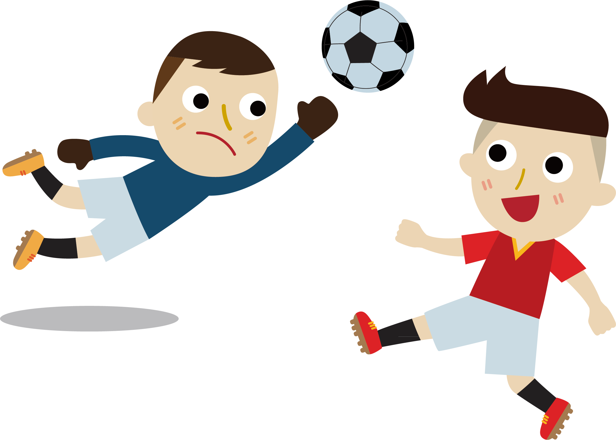 Football Cartoon Illustration - Illustration (2392x1709)