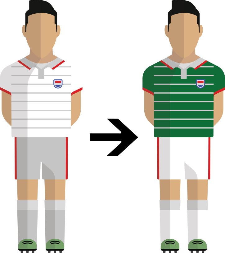 Player Transfers - Soccer Player Standing Png (725x816)
