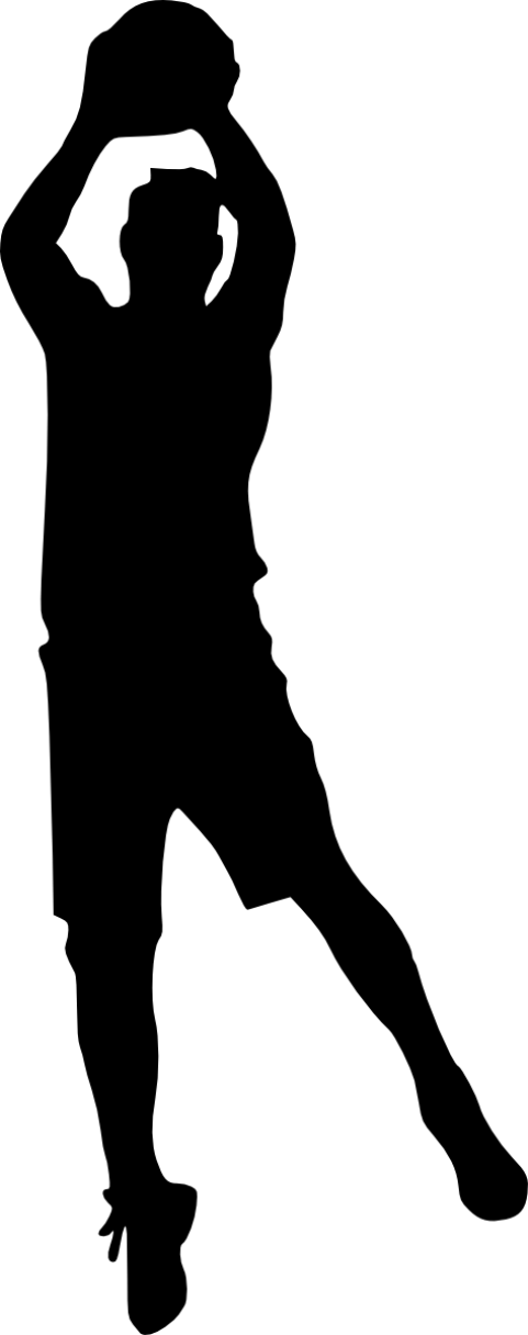 Free Download - Basketball Player Silhouette Png (481x1216)