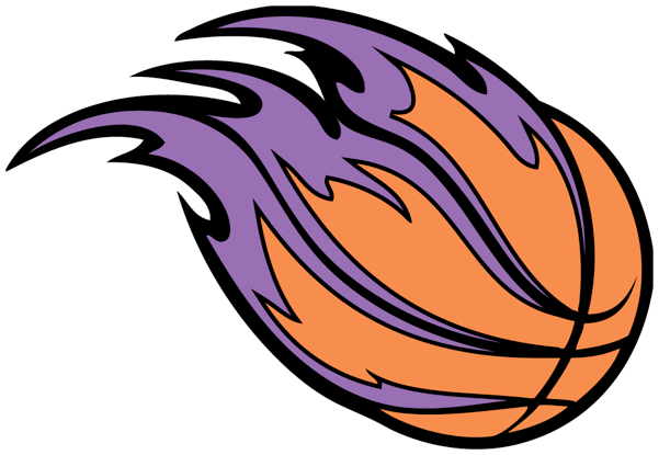 Ball Clipart Baskett - Purple Basketball Logo (601x415)