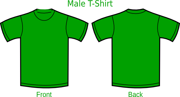 K Green T Shirt Clip Art - Green T Shirt Plain (600x324)