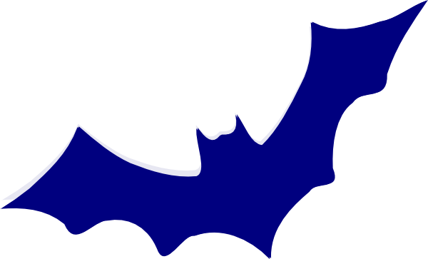 Blue - Bat Clip Art (600x363)
