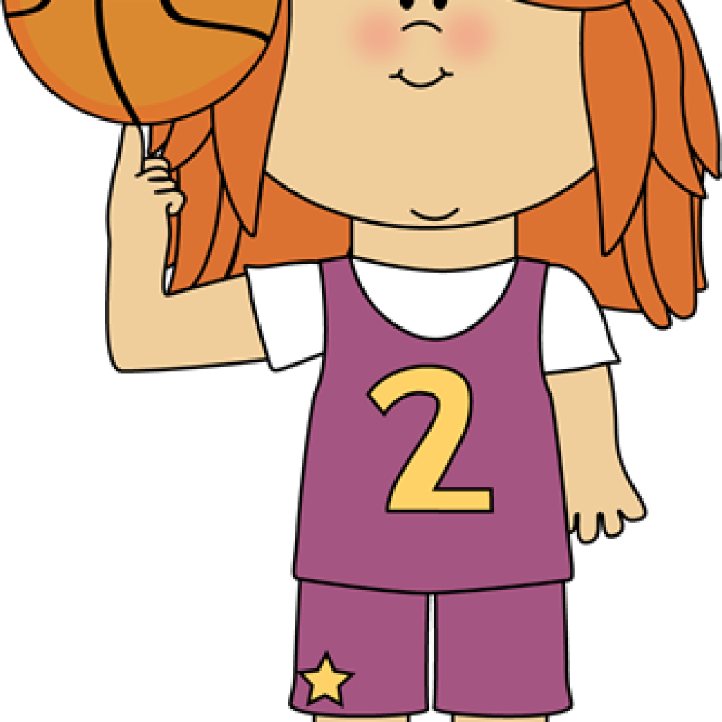 Girls Basketball Clip Art Girl Basketball Player Balancing - Playing Girls Basketball Clip Art (1024x1024)