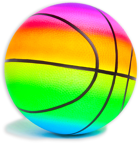 Basketball Nba Spalding Clip Art - Neon Colored Basketballs (654x654)