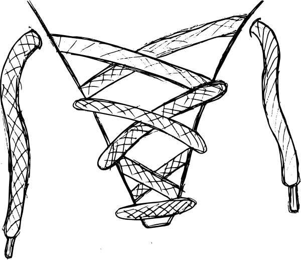 Football Laces Clipart Cliparts And Others Art Inspiration - Shoelaces Png (600x518)