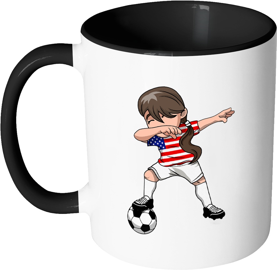 American Dabbing Soccer Girl - Mug (1024x1024)