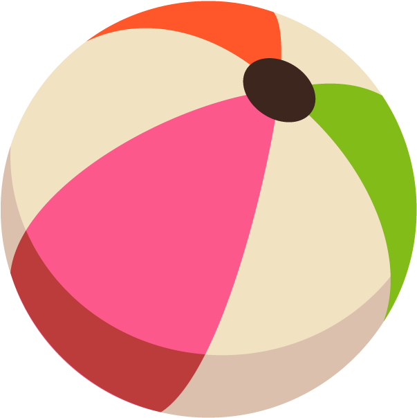 Beach Ball For Boys Png - Beach Ball Cartoon Png (627x669)