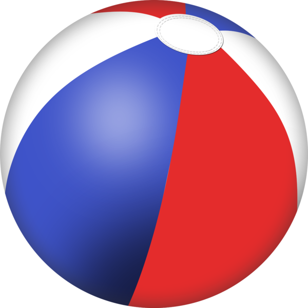 Clip Art - Red White And Blue Beach Ball Clipart (600x600)