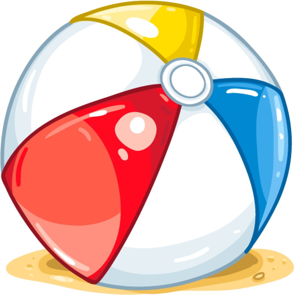 Cartoon Beach Ball Clip Art - Beach Ball Png (1024x1024)