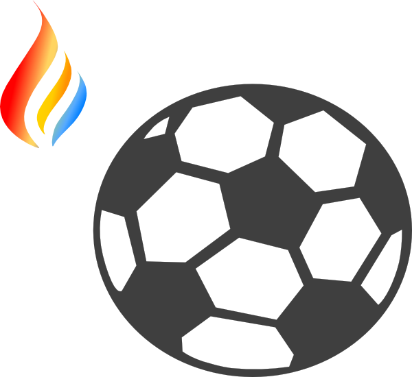 Maron Flame Logo 5 Clip Art At Clker - Soccer Ball Clip Art (600x550)