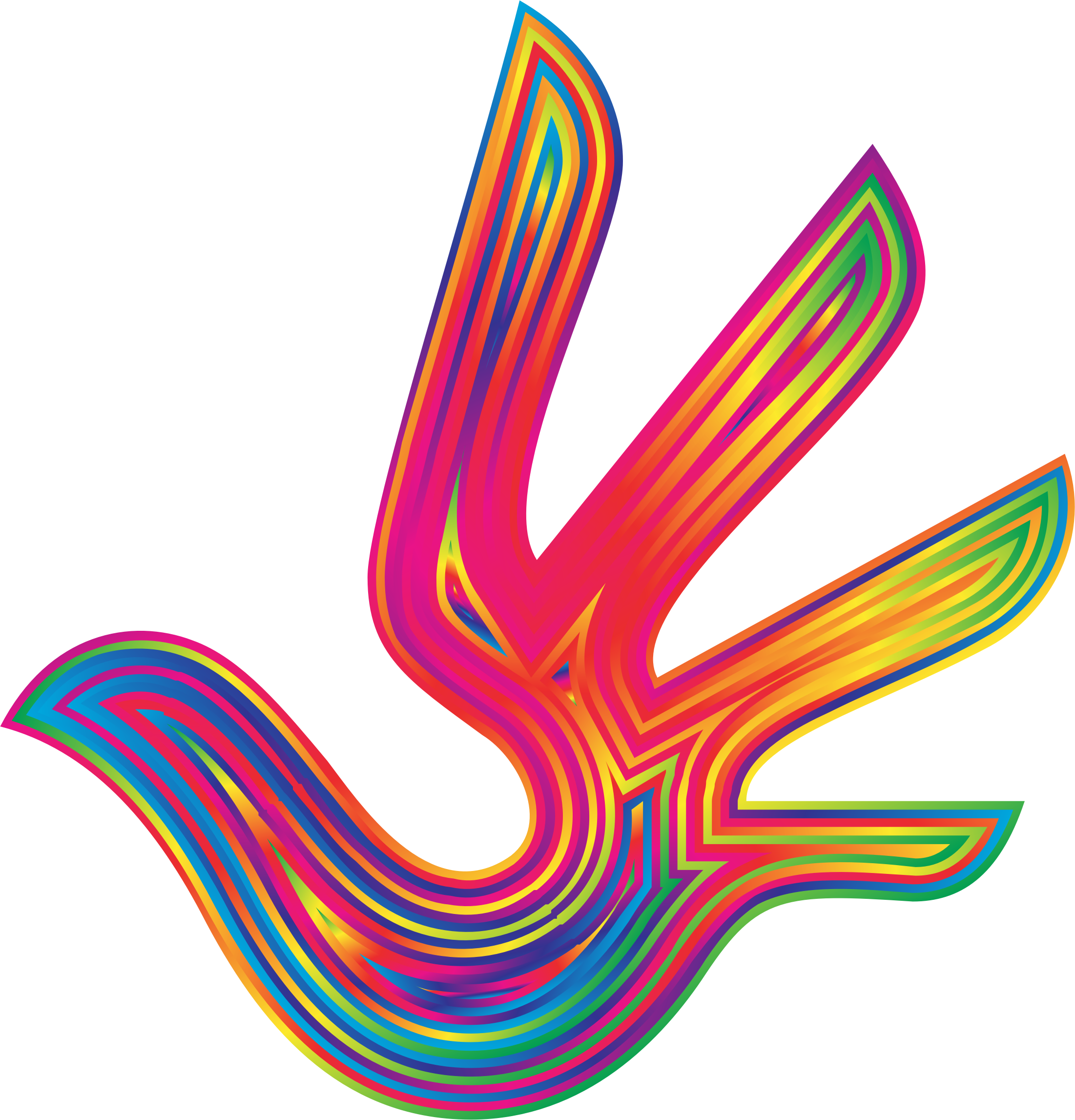 Flaming Dove Hand - Portable Network Graphics (2202x2294)