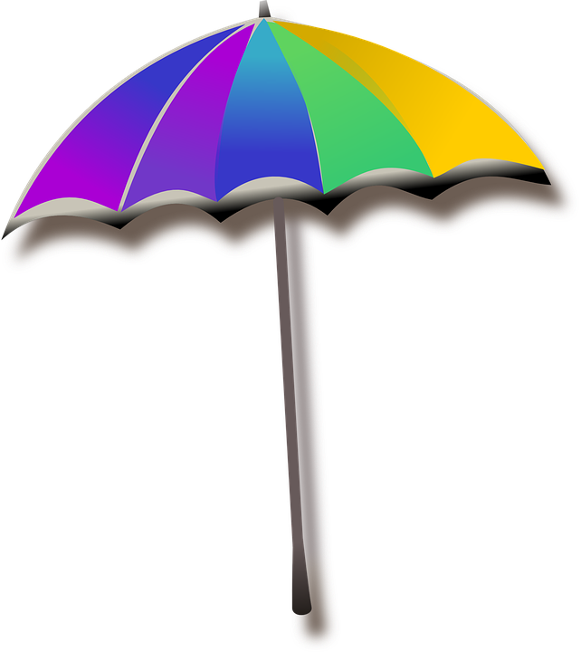 Download - Beach Umbrella Clip Art Transparent (642x720)