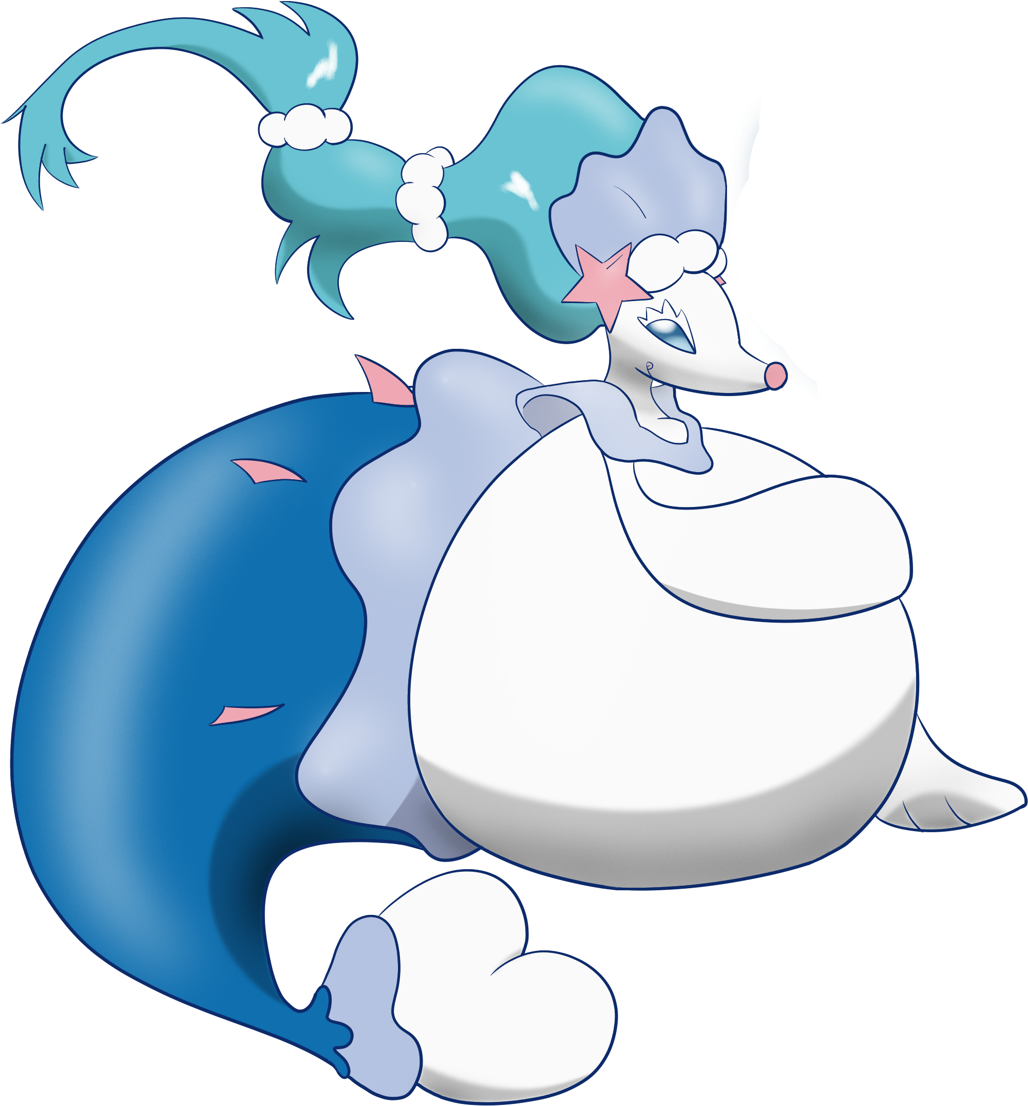 Garrettthefurret 122 5 Primarina By Ticki Ticki - Fat Pokemon Vore (2403x2216)