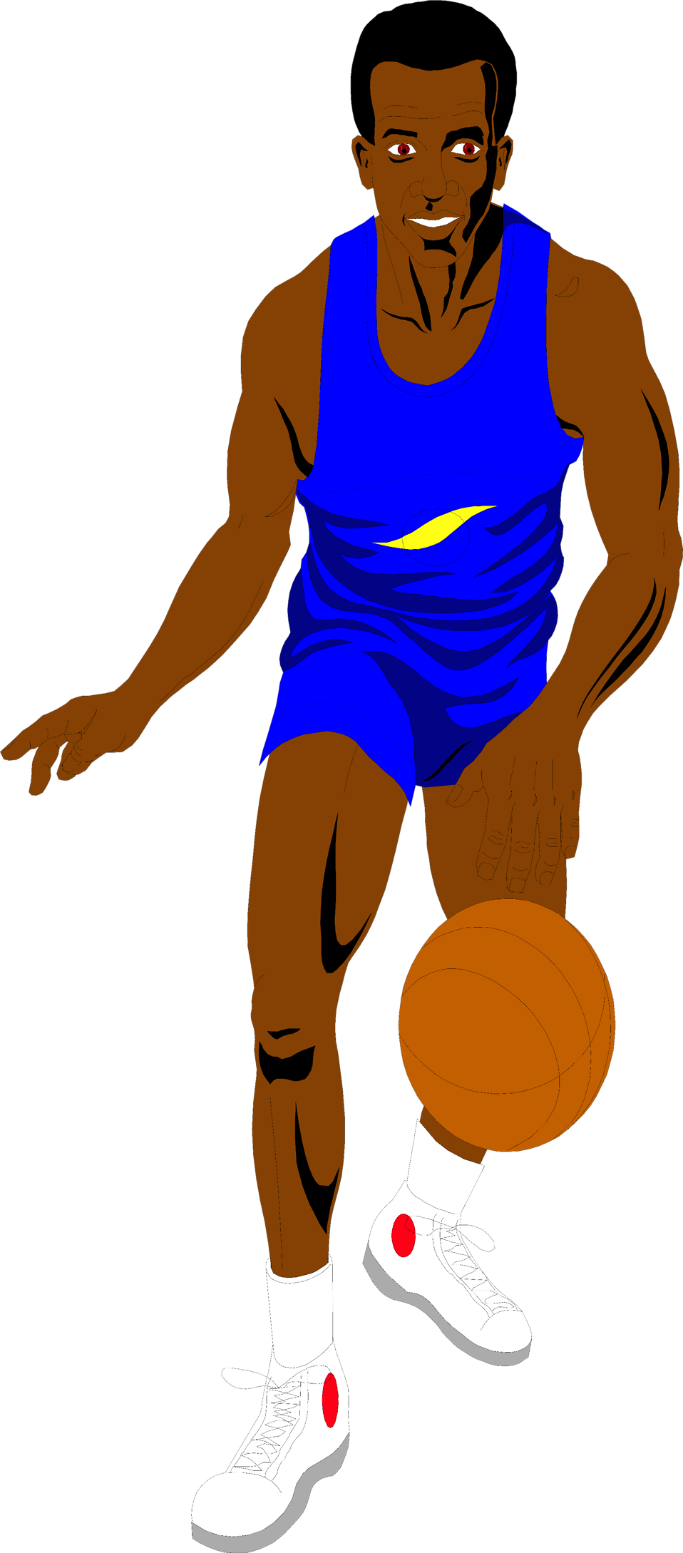 Basketball - Dunking - Basketball Player Clipart Transparent Background (958x2178)