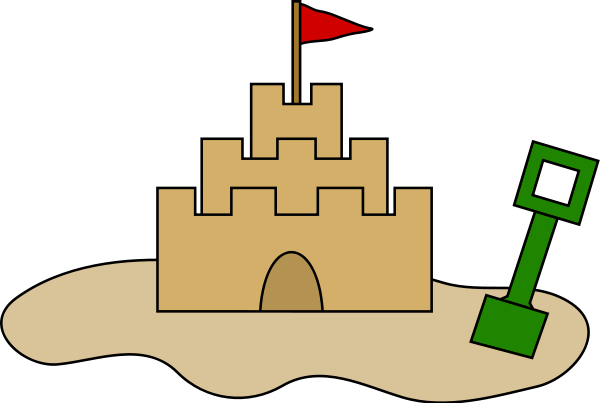 Clipart Info - Sand Castle Clip Art (600x403)