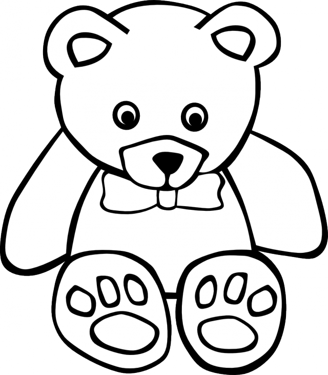 Princess - Castle - Clipart - Black - And - White - Teddy Bear Coloring Pages (640x731)