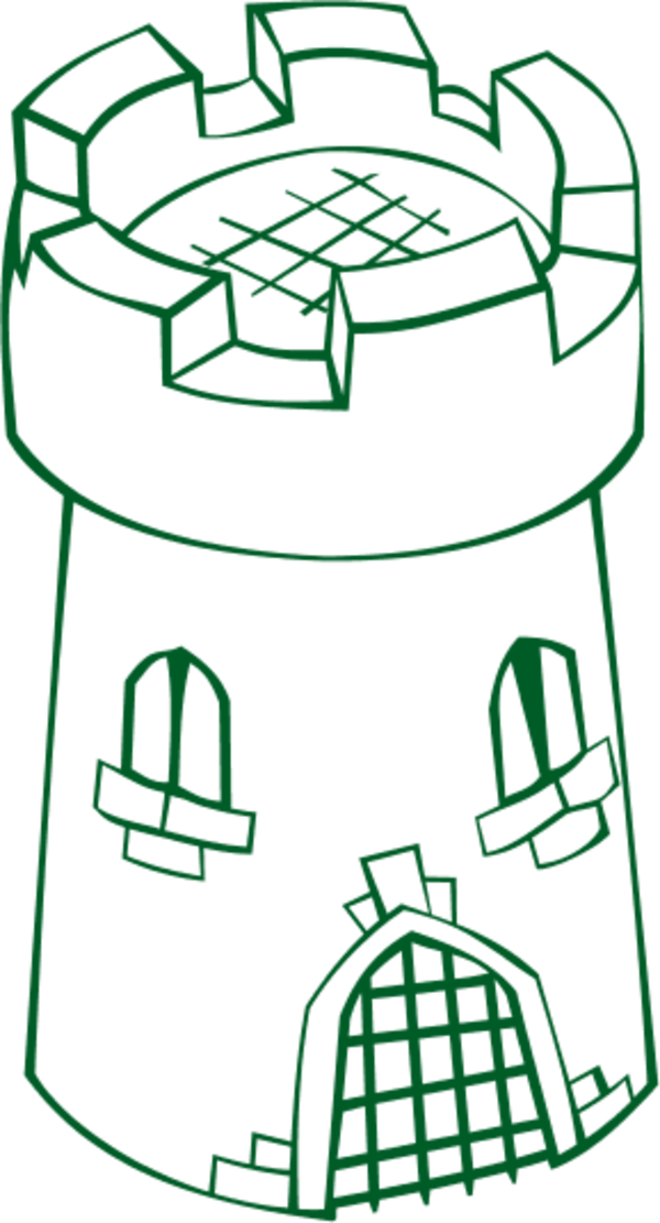 Castle Watch Tower Outline - Tower Clip Art (600x1111)