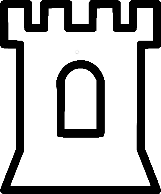 Castle Icon White Png (534x640)