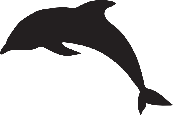 Dolphin Outline Clip Art Clipart Collection - Dolphin Silhouette Png (600x400)