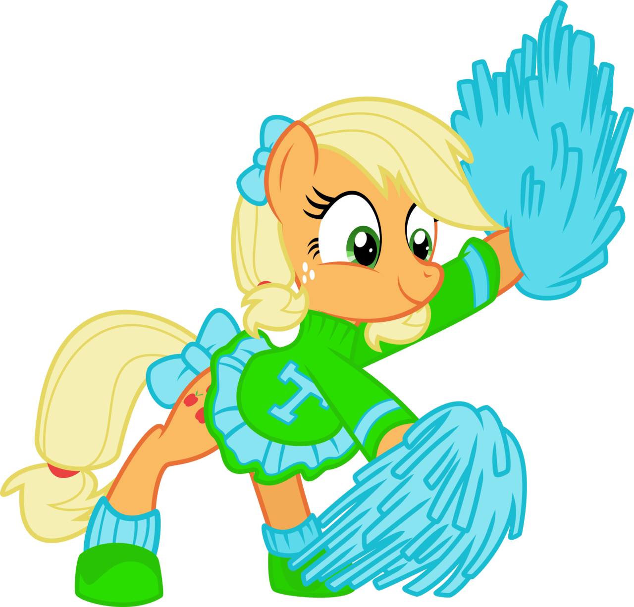 Free Download Cheerleader Clipart Black And White - My Little Pony Cheerleaders (1280x1226)