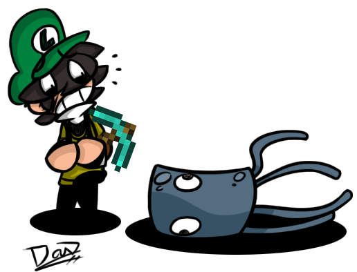 Hey Hey Im A Squid - Cartoon Squid Minecraft (525x403)