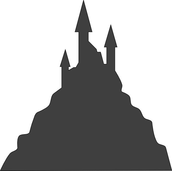 Spooky Castle Silhouette (600x594)