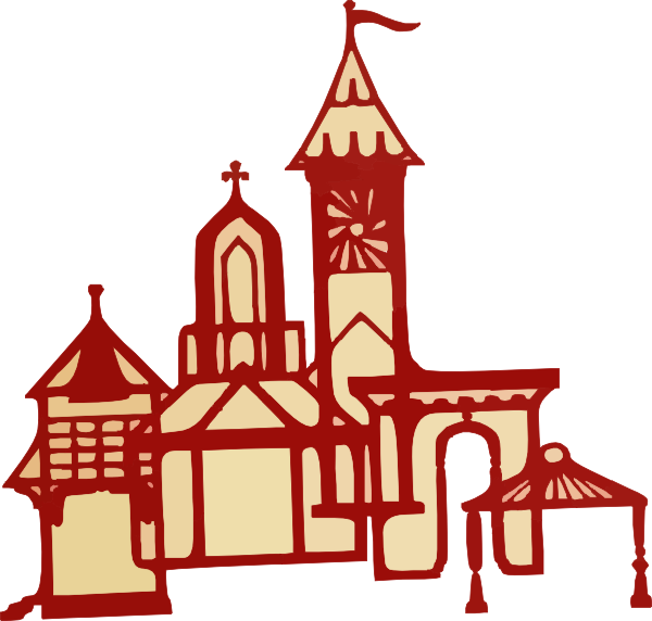 City Red Castle Clip Art - City Red Castle Clip Art (600x572)