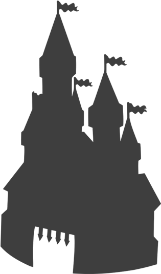 Towering Fantasy Castle Wall Decal Â€“ Easy Decals - Castle Silhouette (800x550)