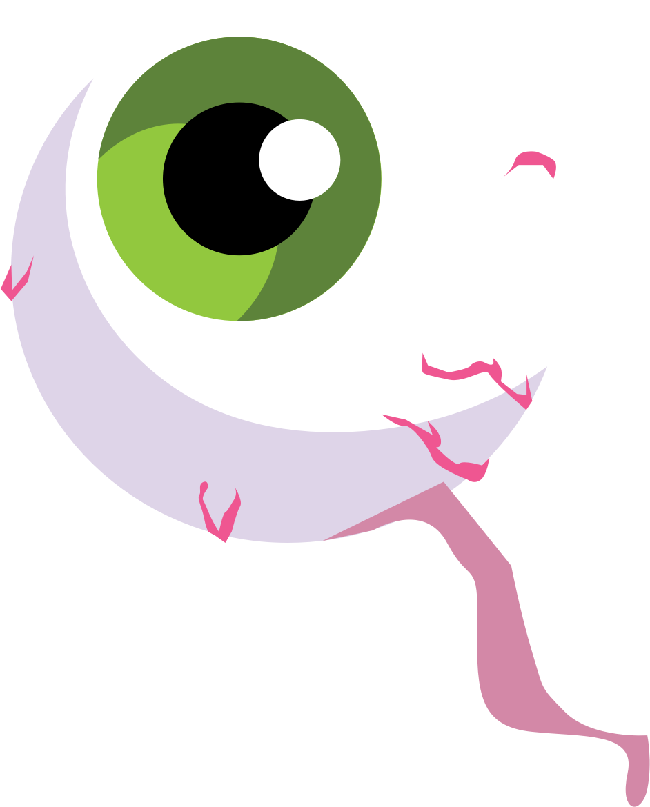 Spooky Eyeball - Cartoon Eyeball Png (942x1170)
