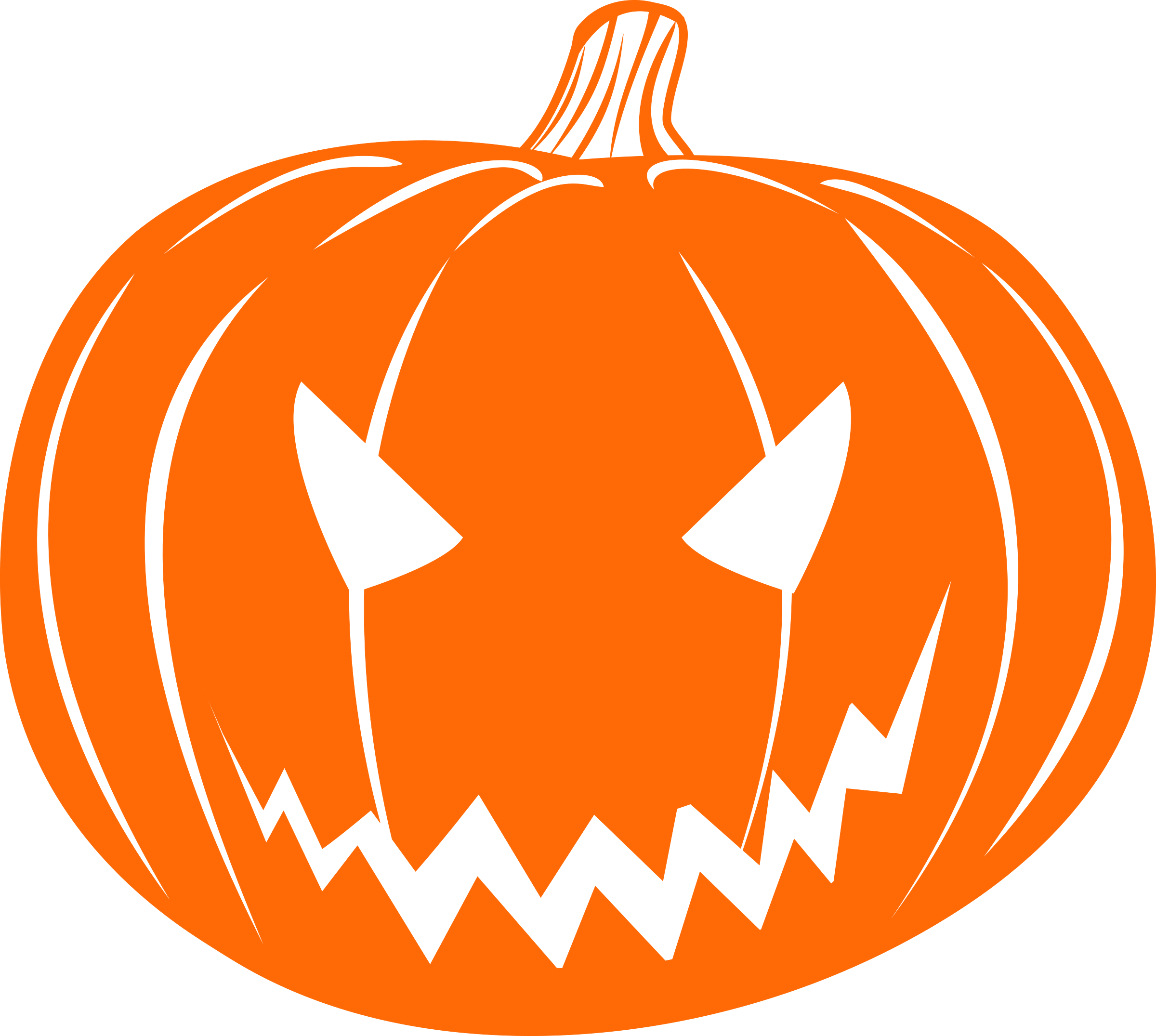 Clipart - Jack O Lantern Clipart (2400x2151)