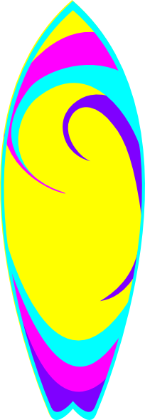 Surfboard Clipart Sand Png - Surfboard Cartoon Png (204x589)