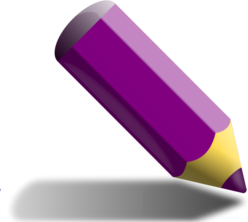 Violet Pencil - Purple Colored Pencil Clipart (900x828)