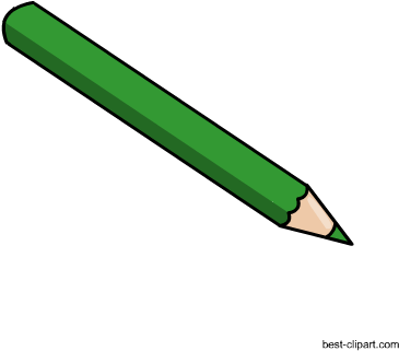 Green Color Pencil Clip Art Graphic Free - Marking Tools (450x450)