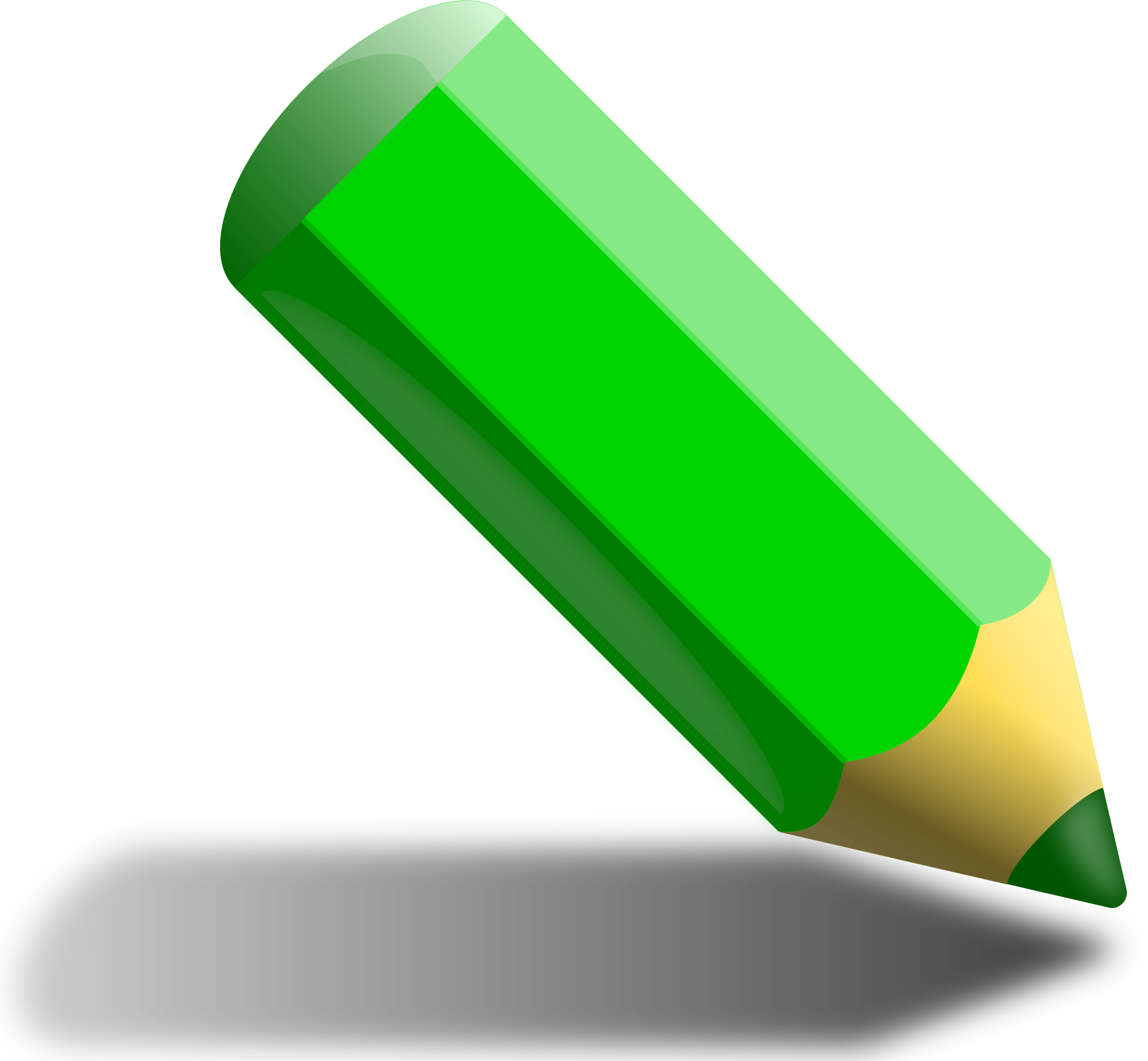 Pencil - Green Pencil (2400x2211)
