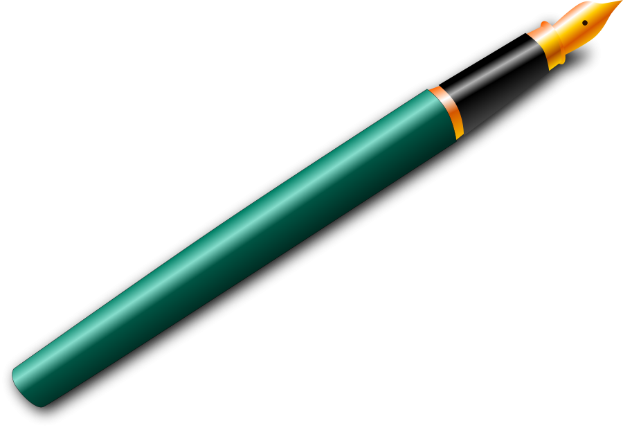 This Free Clip Arts Design Of Fountain Pen - Lapis De Escrever Verde (900x621)