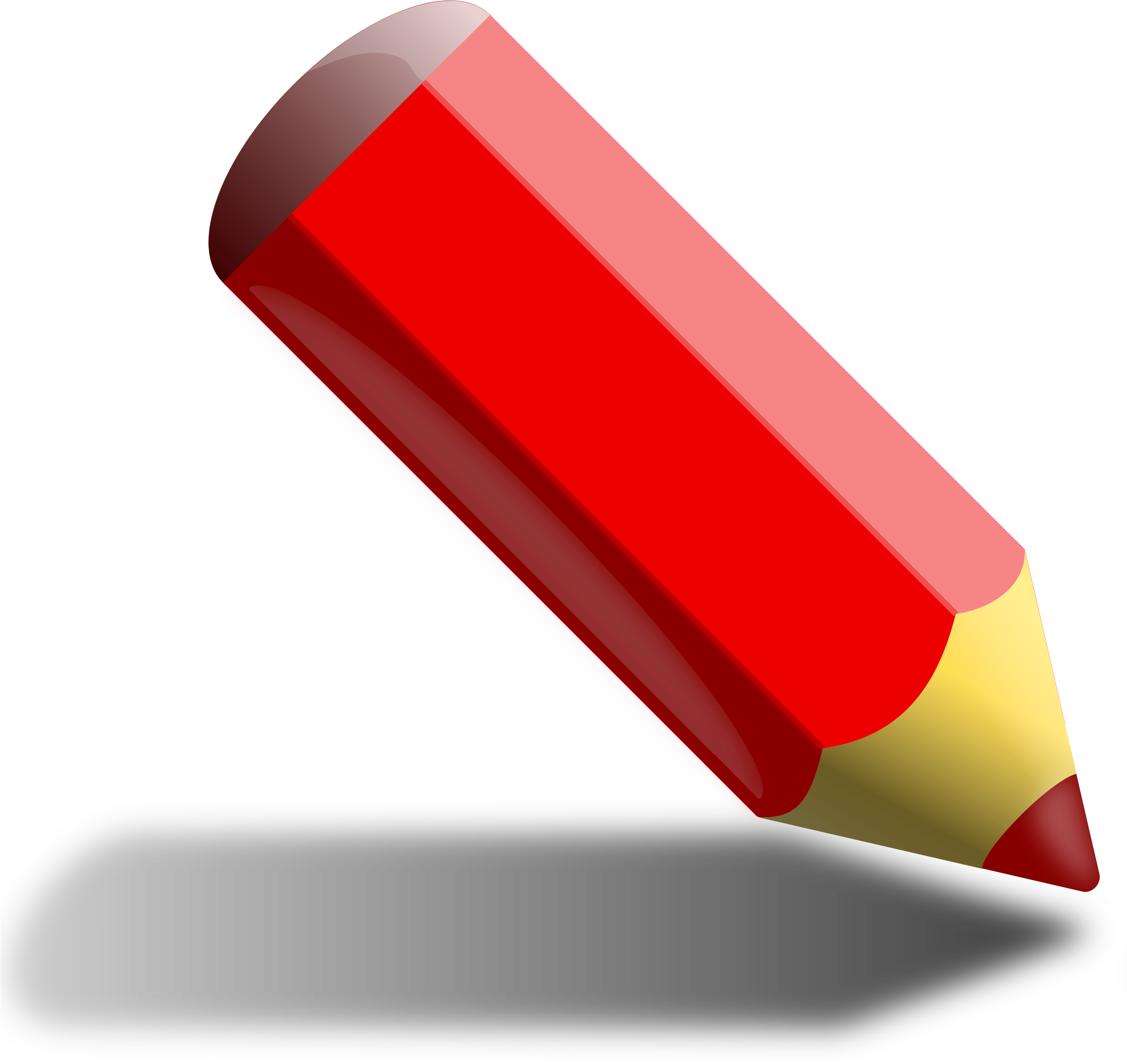 Red Pencil - Red Pencil Clipart (2400x2322)