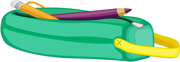 0, - Clip Art Pencil Bag (850x331)