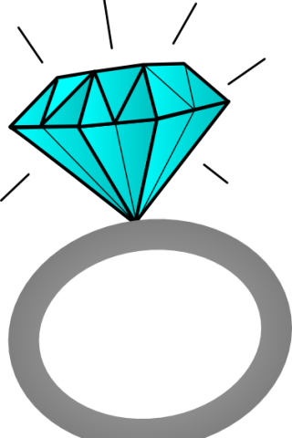 Ring Clipart Teal - Wedding Ring Clipart (320x480)