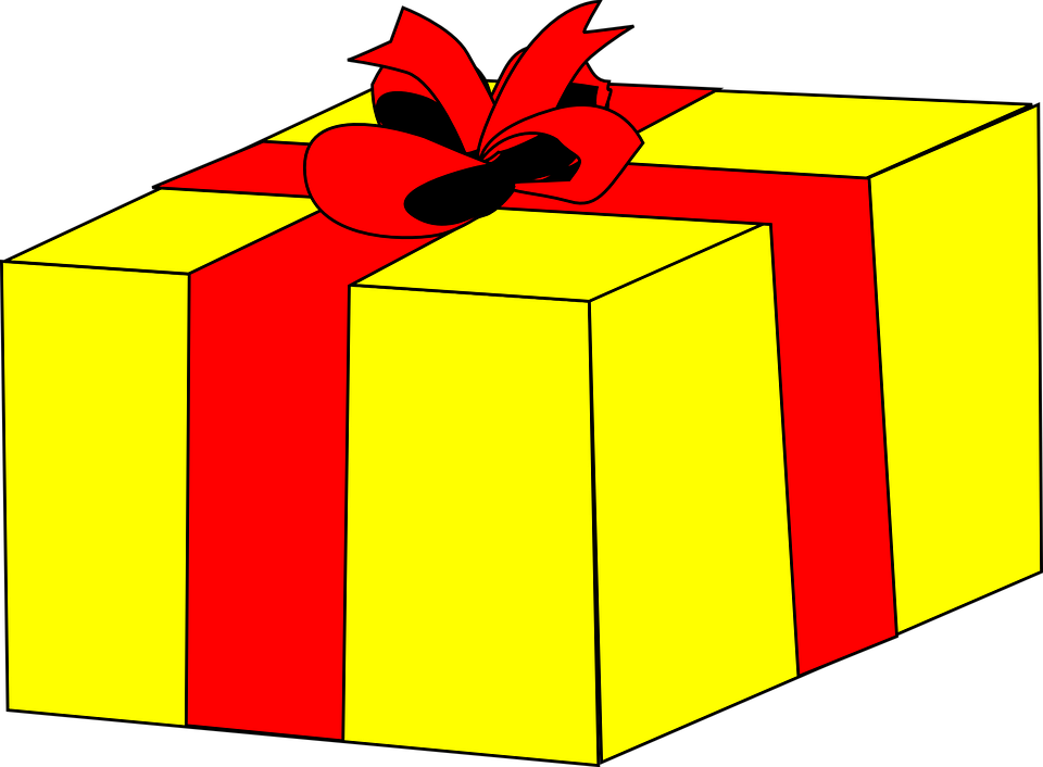 Gift Clipart Object - Yellow Objects Clip Art (960x706)