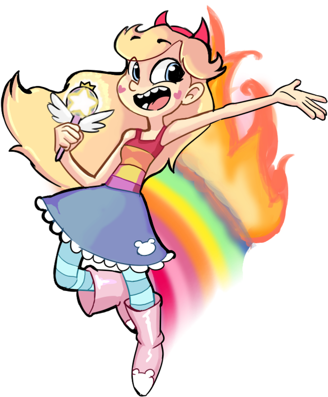 Pencil Clipart Snap - Star Butterfly Kawaii Render (798x1002)