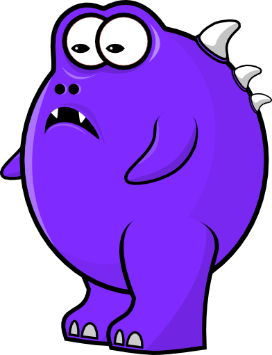 Monster Free To Use Clipart - Spiky Monster Clipart (392x510)