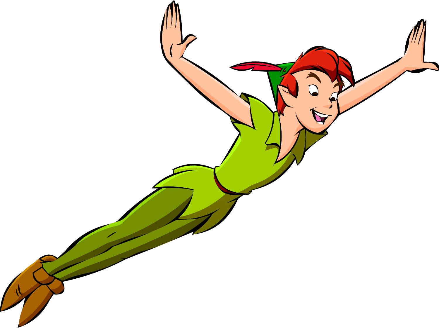 Peter Pan Flying Clipart - Peter Pan Flying (1500x1124)