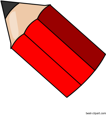 Short Red Pencil Free Clip Art In Png Format - Clip Art (450x450)